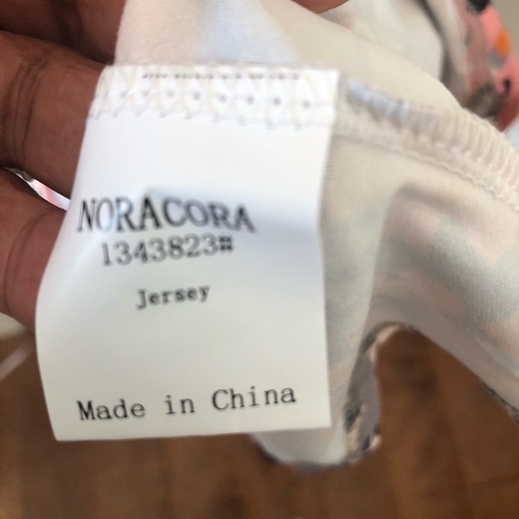 NWT STYLISH Noracora  Vibrant Floral V-Neck Short Sleeve Dress   SZ M - Picture 8 of 12